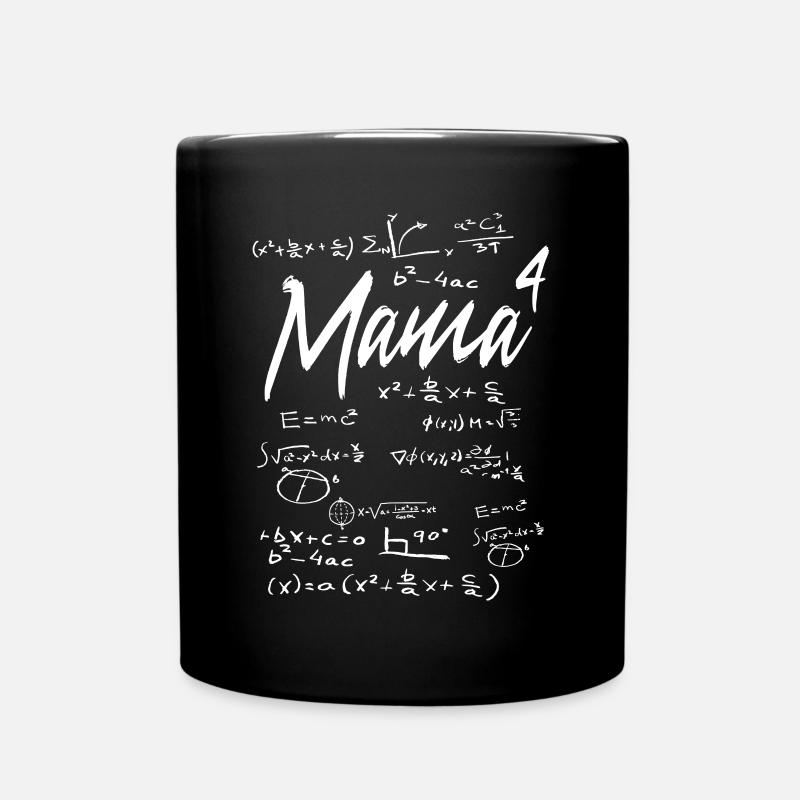 Maman haute 4 quadruple mère enseignante de maths - Mug uni - noir