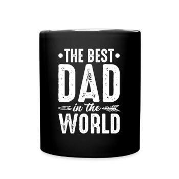 The best dad in the world Father's Day - Full Colour Mug - black - Front