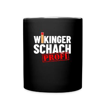 Wikingerschach Profi - Tasse einfarbig - Schwarz - Vorne
