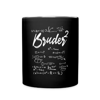 Bruder hoch 2 Bruder Quadrat Zwillinge Physiker - Tasse einfarbig - Schwarz - Vorne