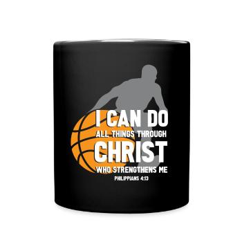 Basketball sport club Jesus - Full Colour Mug - black - Front
