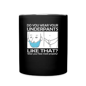 Lustiger Corona Spruch - Tasse einfarbig - Schwarz - Vorne