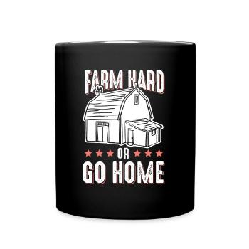 Ferme dur ou rentre à la maison drôle - Mug uni - noir - Devant