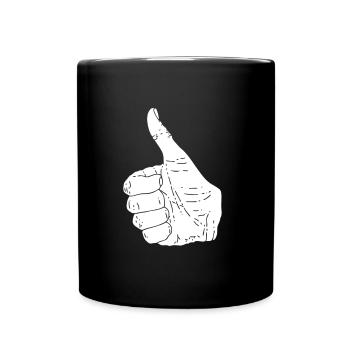 Idée de cadeau d'anniversaire ok doigt - Mug uni - noir - Devant