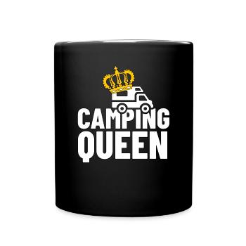 Camping Queen Dames tenue de camping - Mug uni - noir - Devant