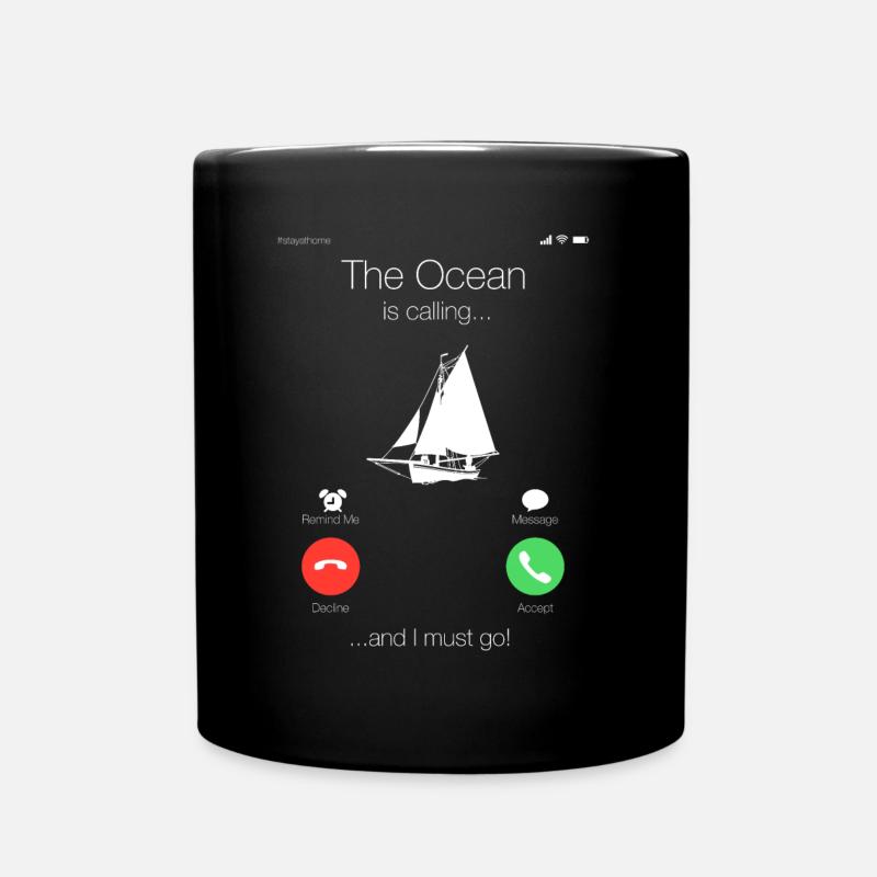 Segelboot Boot Segler Bootsbesitzer Geschenk - Tasse einfarbig - Schwarz
