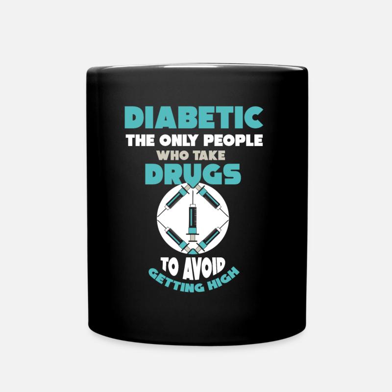 Diabète drôle disant - Mug uni - noir