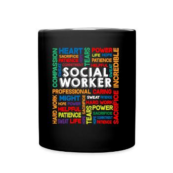 Social Work Month Social Worker Geschenk - Tasse einfarbig - Schwarz - Vorne