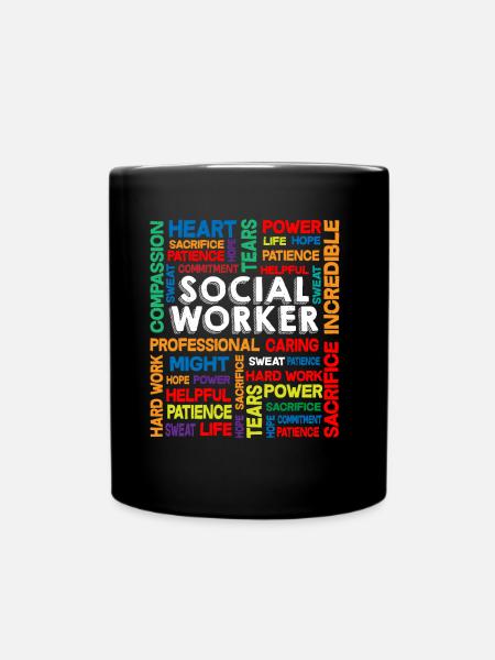Social Work Month Social Worker Geschenk - Tasse einfarbig - Schwarz