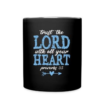 Bible verse Faith God love - Full Colour Mug - black - Front
