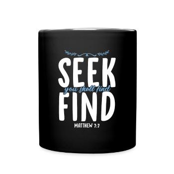 Verset de la Bible Bible Jésus - Mug uni - noir - Devant