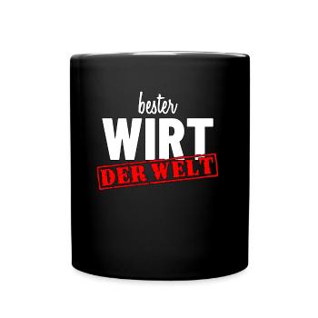 Bester Wirt der Welt - Tasse einfarbig - Schwarz - Vorne