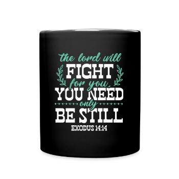 Bible verset prière Bible Jésus - Mug uni - noir - Devant