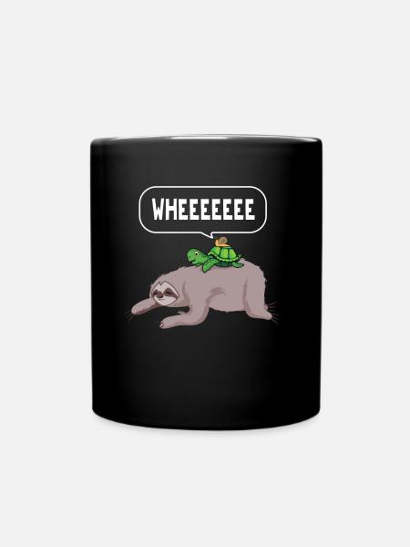 Paresseux tortue escargot paresseux cadeau - Mug uni - noir