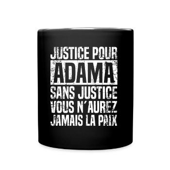 Justice Pour Adama Sans Justice Vous n Aurez - Tasse einfarbig - Schwarz - Vorne