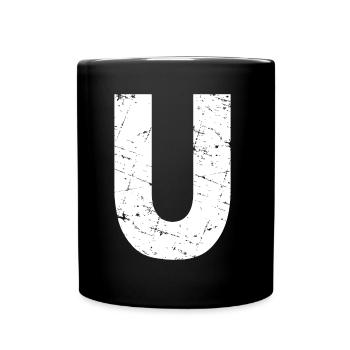 U letter - Full Colour Mug - black - Front