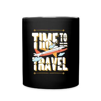 Travel Airplane Travel - Full Colour Mug - black - Front