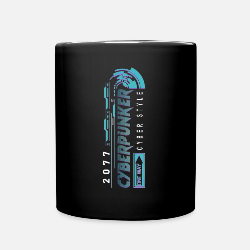 Cyberpunker 2077 cyber style - Mug uni - noir