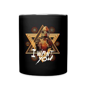 Reptilians Illuminati Aliens - Full Colour Mug - black - Front