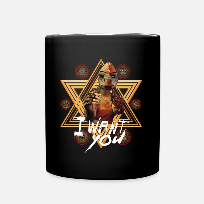 Reptilians Illuminati Aliens - Mug uni - noir