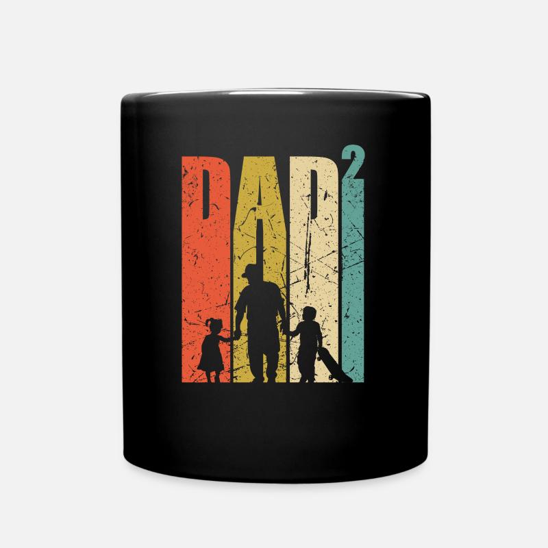 Papa au 2e papa de deux papa cadeau patineur - Mug uni - noir