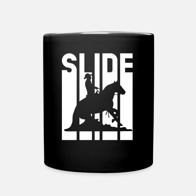 Sliding Stop Westernreiten Reining Geschenk - Tasse einfarbig - Schwarz