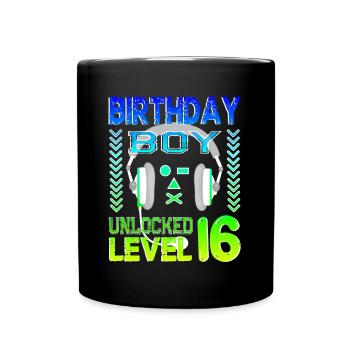 16 anniversaire célébrant les jeux vidéo de joueur drôle - Mug uni - noir - Devant