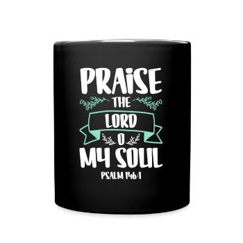 Bible verset prière Bible Jésus - Mug uni - noir - Devant