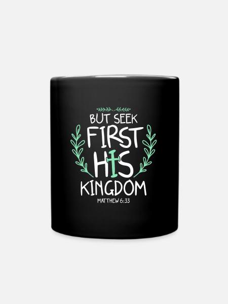 Bible verse Bible Jesus faith - Full Colour Mug - black