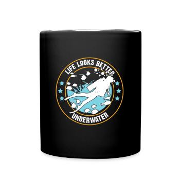 Scuba diving scuba dive diver - Full Colour Mug - black - Front