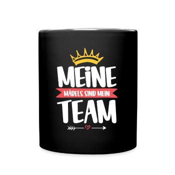 Meine Mädels Mein Team Krone Girls - Tasse einfarbig - Schwarz - Vorne