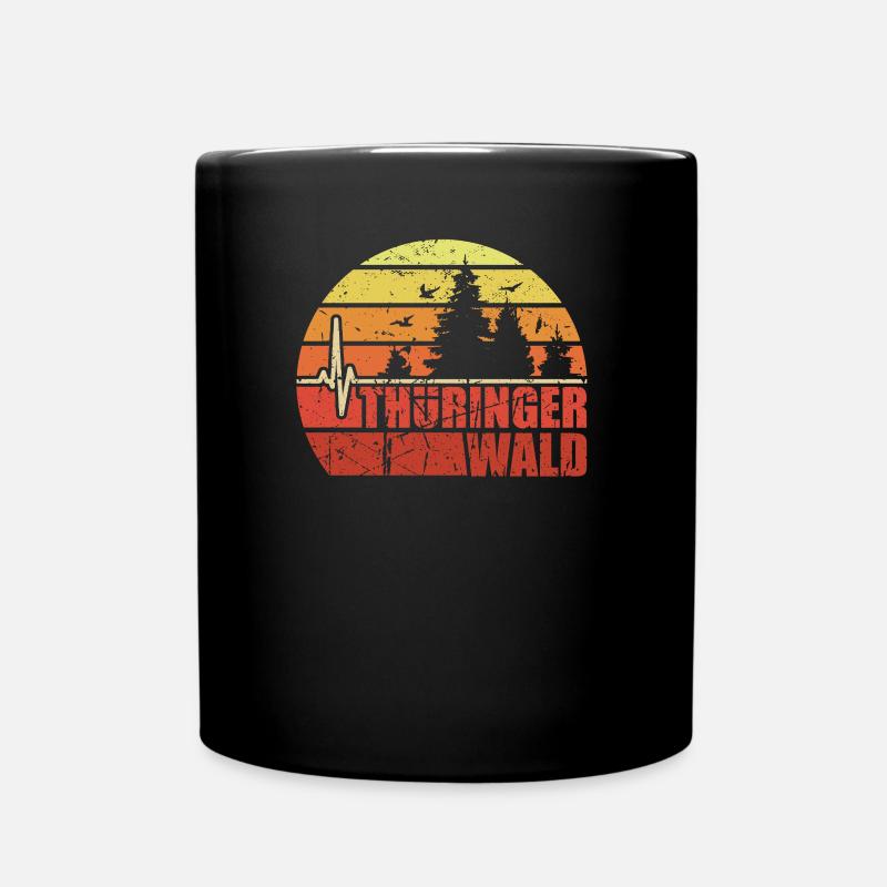 Thüringer Wald wandern Geschenke für Wanderer - Tasse einfarbig - Schwarz