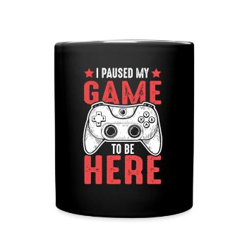 Gamer Pause Saying Games - Full Colour Mug - black - Front