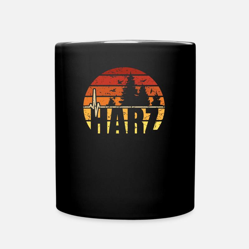 Harz wandern Geschenk für Harzer & Wanderer - Tasse einfarbig - Schwarz