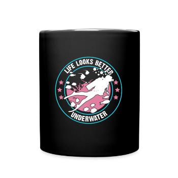 Scuba diving scuba dive diver - Full Colour Mug - black - Front