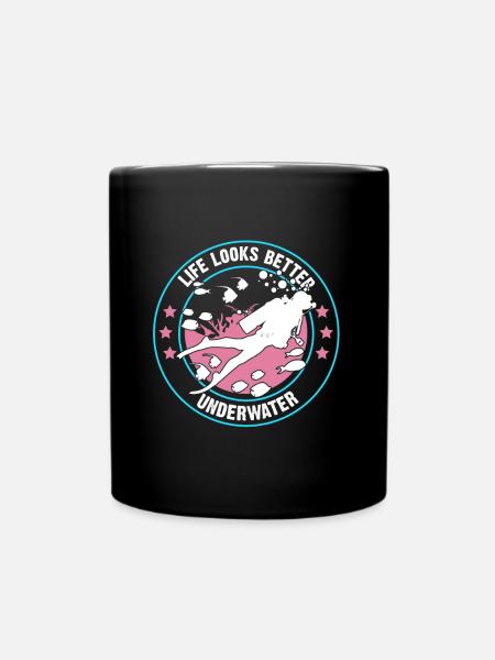 Scuba diving scuba dive diver - Full Colour Mug - black