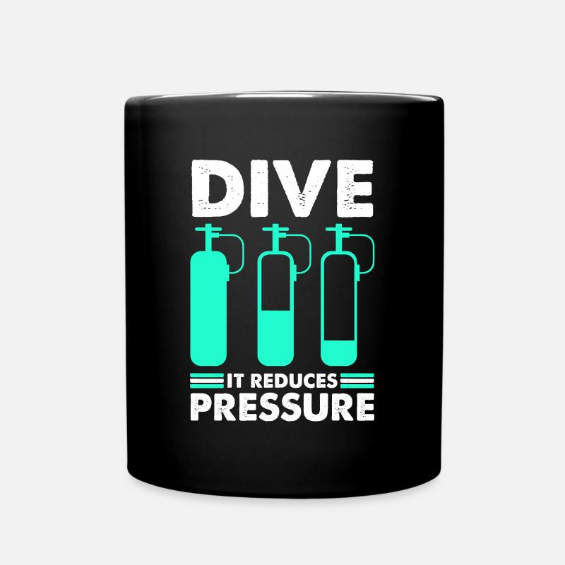 Tauchen Dive Taucher Diving Spruch - Tasse einfarbig - Schwarz