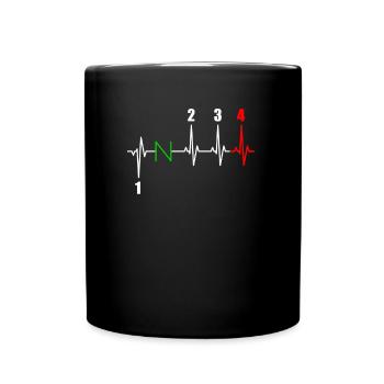 Moped heartbeat circuit moped driver 2 stroke - Full Colour Mug - black - Front