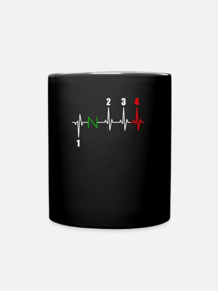 Moped heartbeat circuit moped driver 2 stroke - Full Colour Mug - black