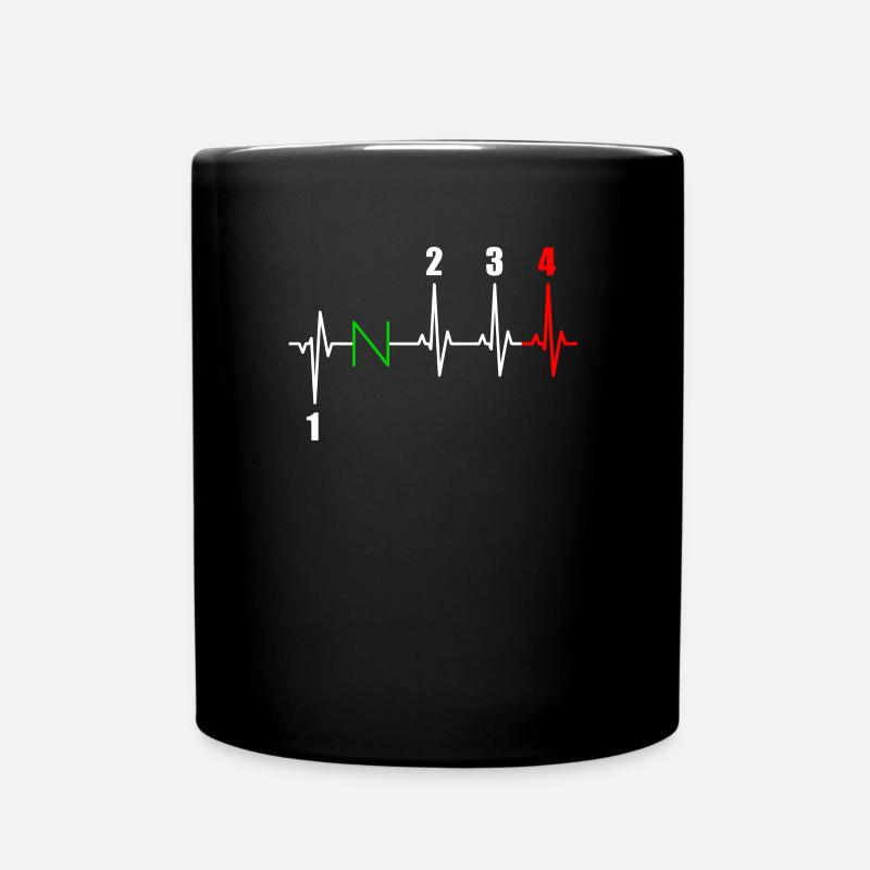 Moped heartbeat circuit moped driver 2 stroke - Full Colour Mug - black