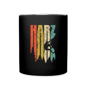 Harz klettern Geschenk Kletterer & Bergsteiger - Tasse einfarbig - Schwarz - Vorne