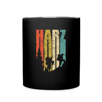 Harz wandern Geschenk für Bergsteiger & Wanderer - Tasse einfarbig - Schwarz - Vorne
