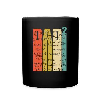 Dad to the power of 2 two time dad math teacher gift - Full Colour Mug - black - Front