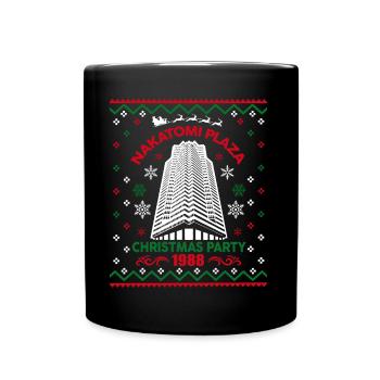 Nakatomi Plaza Christmas Party 1988 Ugly Christmas - Tasse einfarbig - Schwarz - Vorne