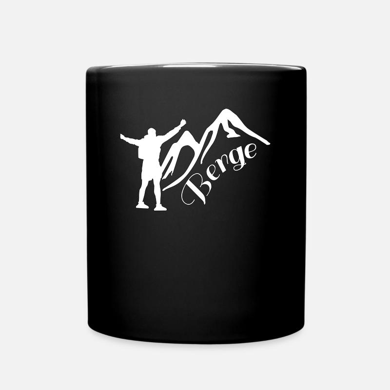 Berge - Tasse einfarbig - Schwarz