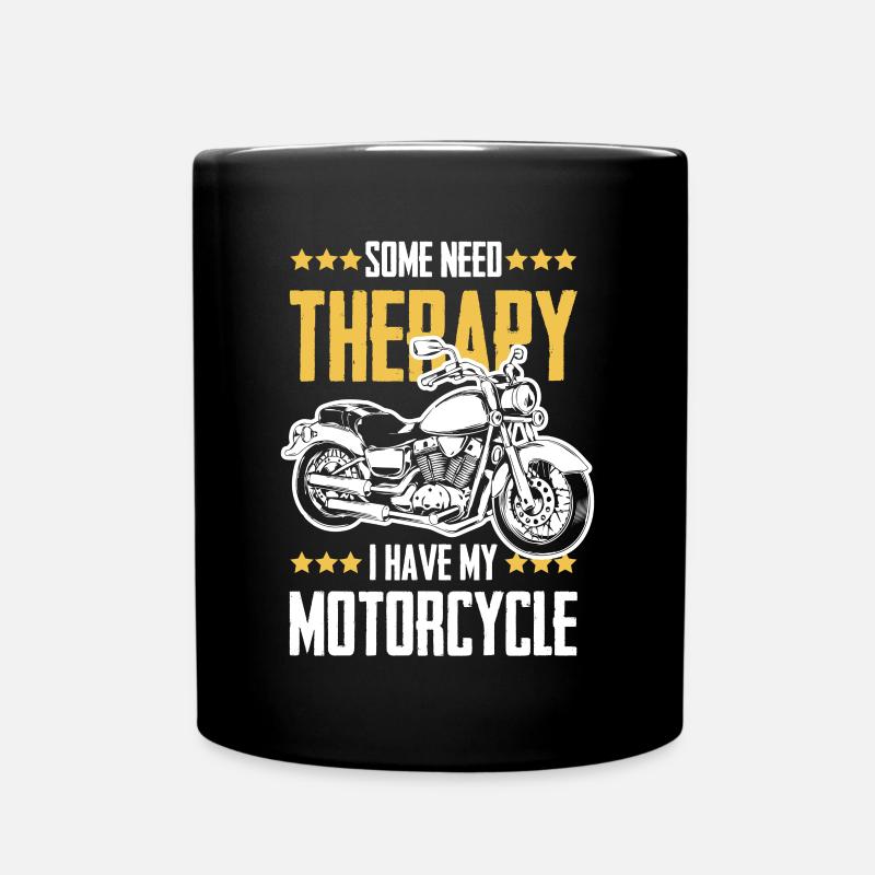 Moto thérapie énonciation drôle - Mug uni - noir