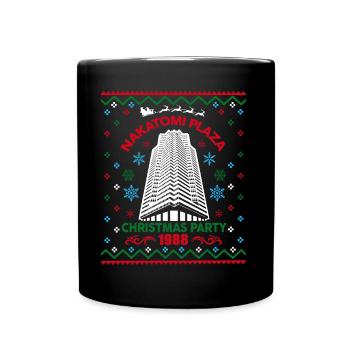 Nakatomi Plaza Christmas Party 1988 Ugly Christmas - Tasse einfarbig - Schwarz - Vorne