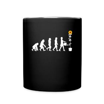 Gardener Sunflower Evolution Garden Retiree - Full Colour Mug - black - Front