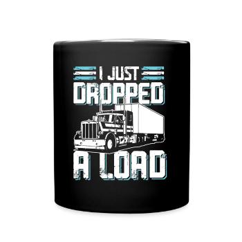 Trucker Truck spruch - Tasse einfarbig - Schwarz - Vorne