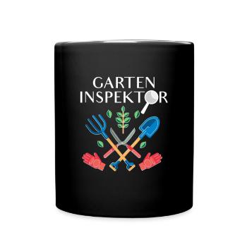 Garten Inspektor - Tasse einfarbig - Schwarz - Vorne